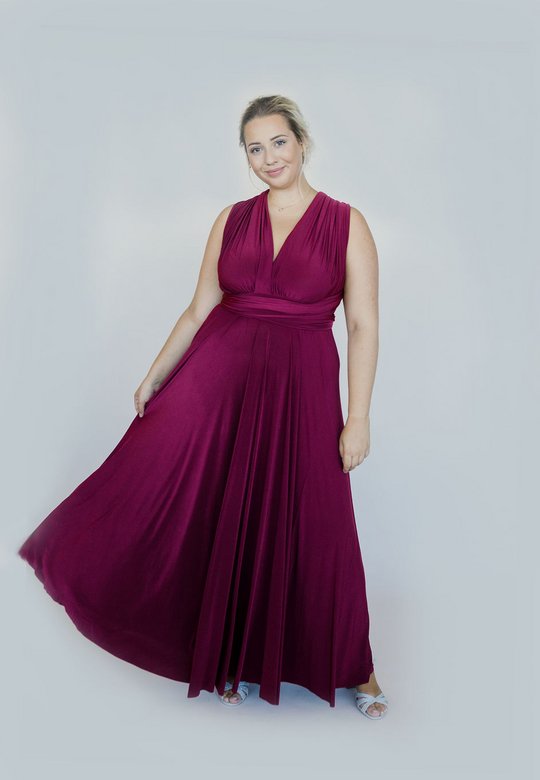 Festkleid, dessy, curvy, wickelkleid, bordeau, Ballkleid, grosse Grössen