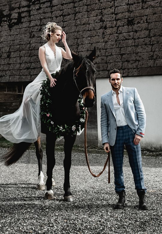 Anzug Casual legèr Kariert Vintage