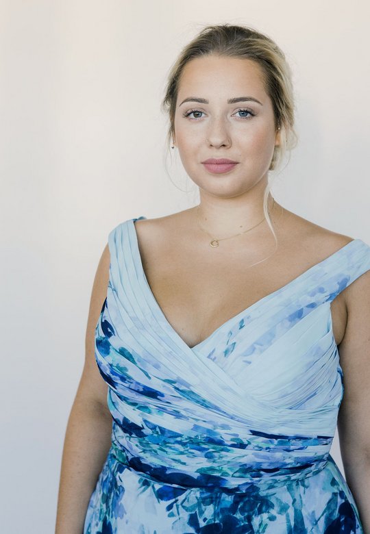 Festkleid, grosse grössen, lang, blau, curvy