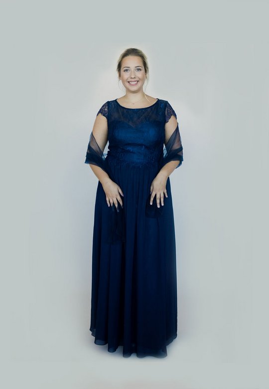 Ballkleid, grossegrössen, curvy, navy, lang, elegant, günstig, Festkleid
