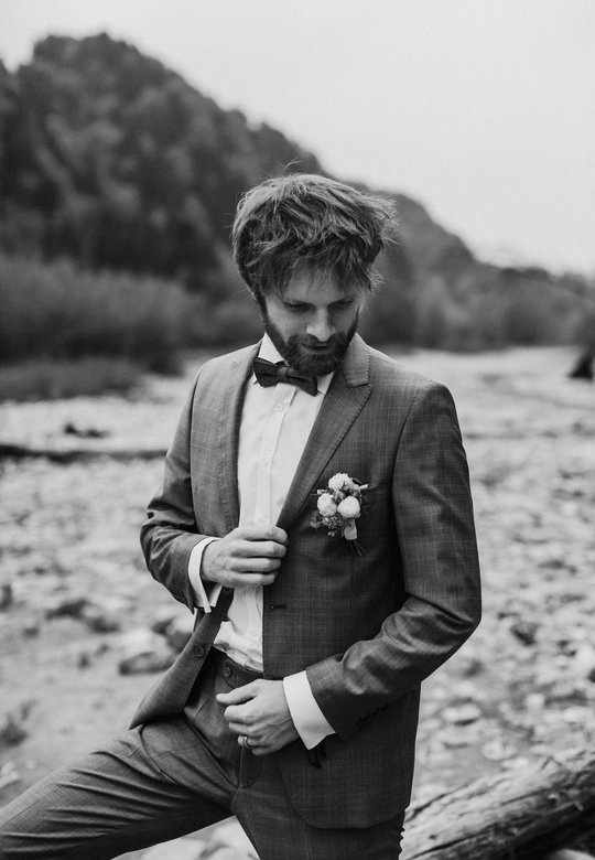 Hochzeitsanzug Casual Vintage Braun