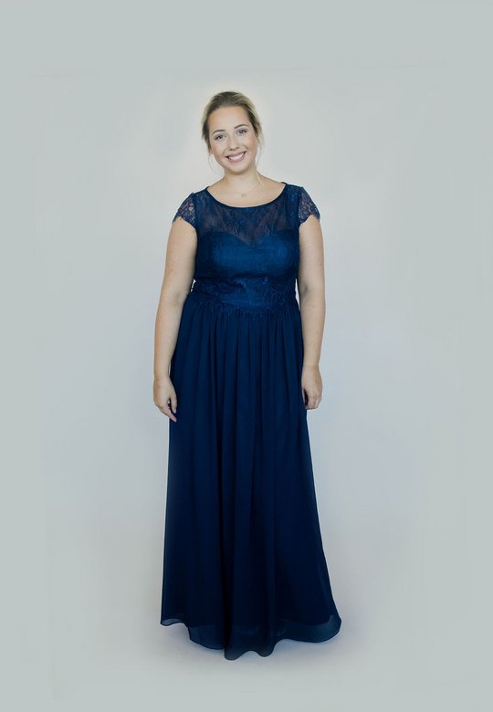 Ballkleid, grossegrössen, curvy, navy, lang, elegant, günstig, Festkleid