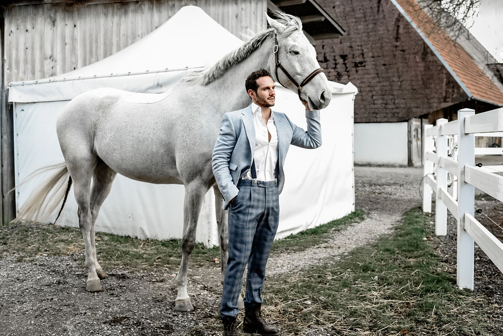 Anzug Casual legèr Kariert Vintage